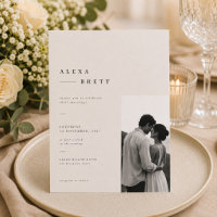 Invitación de boda de galería moderna con foto