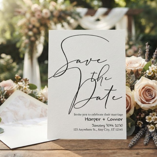 Invitación de boda de garabato lindo para guardar  (Subido por el creador)