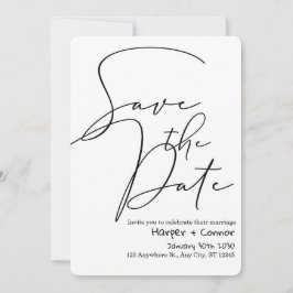 Invitación de boda de garabato lindo para guardar 