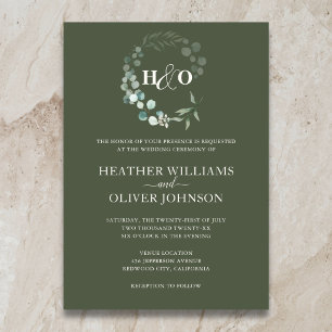 Invitación de boda de Garden Greenery Eucalyptus S