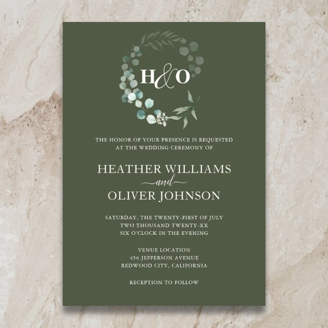 Invitación de boda de Garden Greenery Eucalyptus S (Subido por el creador)