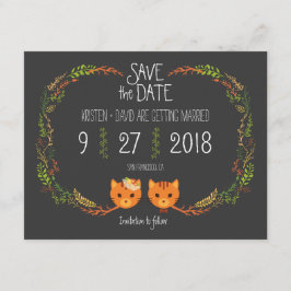 Invitación de boda de gatos del bosque Boho rústic