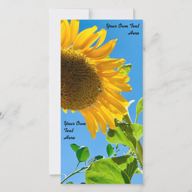 Invitación de boda de girasol  (Anverso)