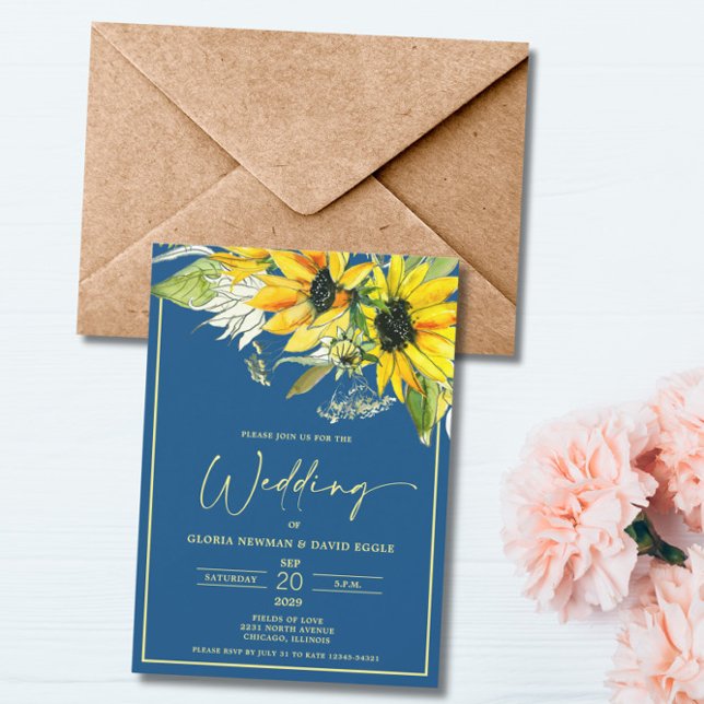 Invitación de boda de girasol de otoño (Subido por el creador)