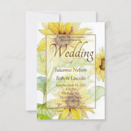 Invitación de boda de girasoles