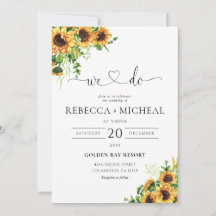 Invitación de Boda de Girasoles