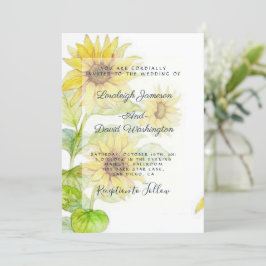 Invitación de boda de girasoles