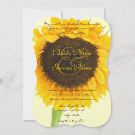 Invitación de boda de girasoles del granero rústic