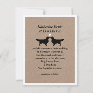 Invitación de boda de Golden Retrievers
