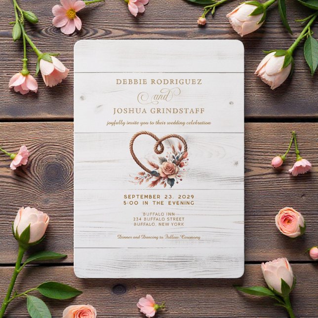Invitación de boda de granero rústico occidental (Subido por el creador)