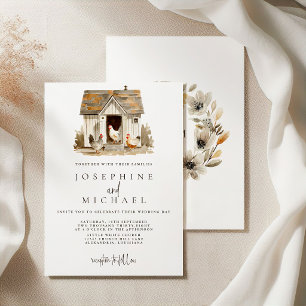 Invitación de boda de granja campestre rústica de