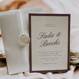 Invitación de boda de guión clásico | Clove