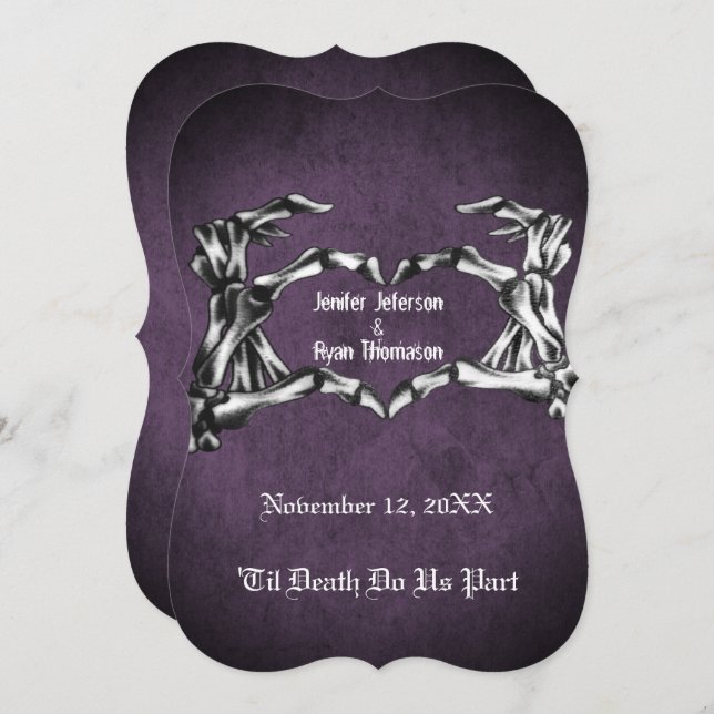 invitación de boda de Halloween (Anverso / Reverso)