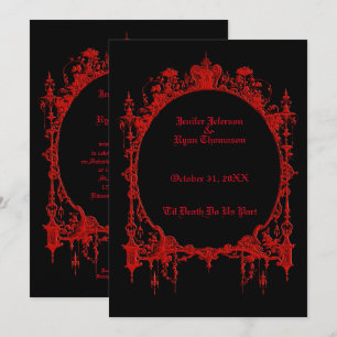 invitación de boda de Halloween