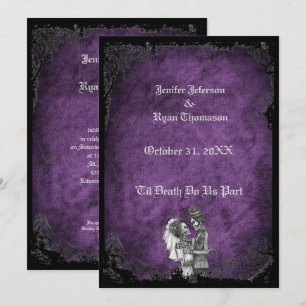 invitación de boda de Halloween
