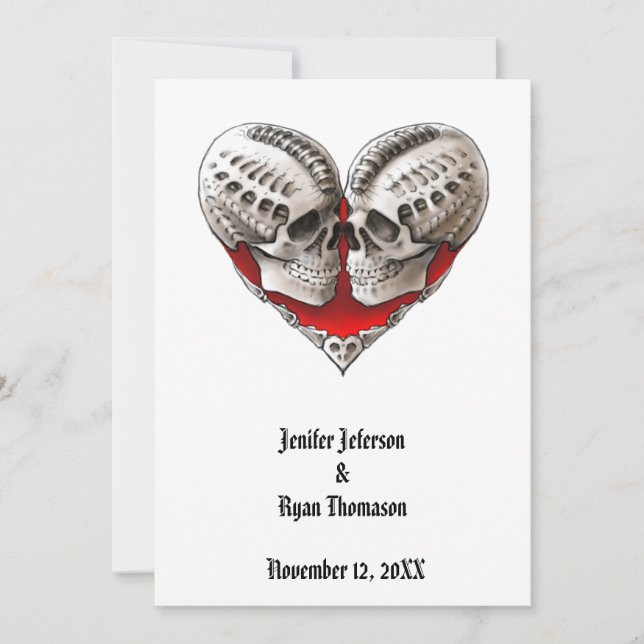 invitación de boda de Halloween (Anverso)