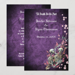 invitación de boda de Halloween