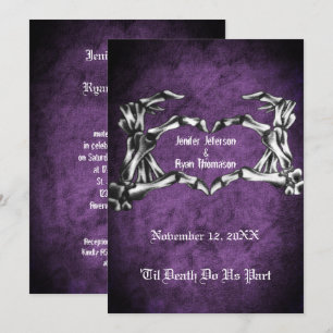 invitación de boda de Halloween