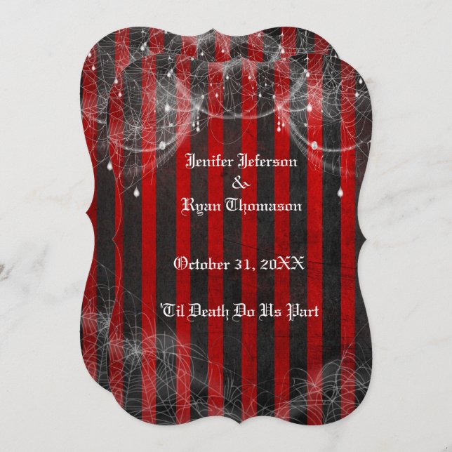 invitación de boda de Halloween (Anverso / Reverso)