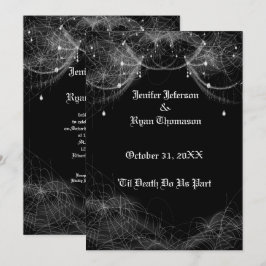invitación de boda de Halloween