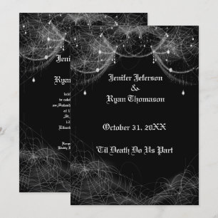 invitación de boda de Halloween