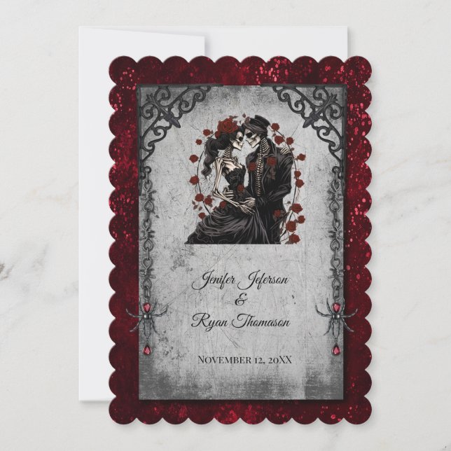 invitación de boda de halloween (Anverso)