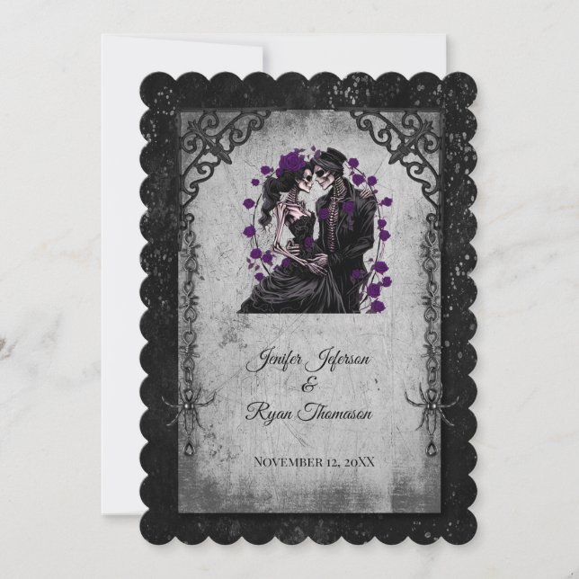 invitación de boda de halloween (Anverso)
