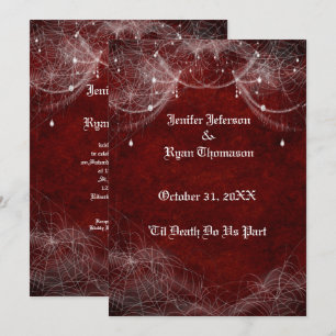 invitación de boda de Halloween