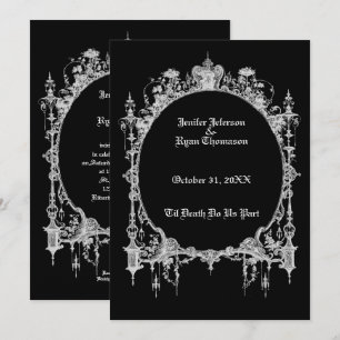 invitación de boda de Halloween