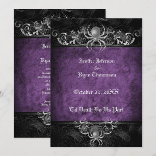 Invitación de boda de Halloween