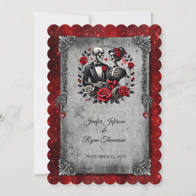 invitación de boda de halloween (Anverso)