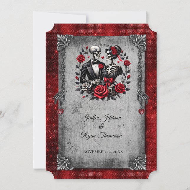 invitación de boda de halloween (Anverso)