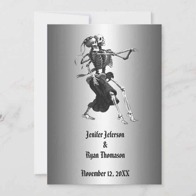 invitación de boda de Halloween (Anverso)