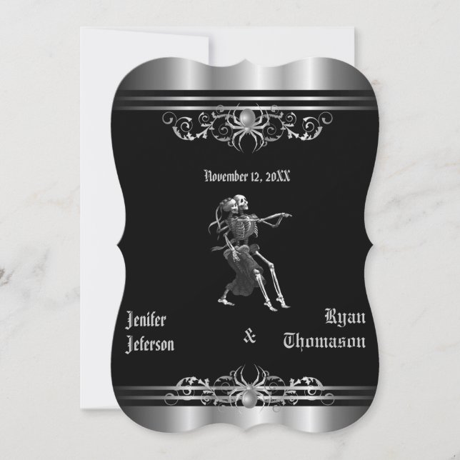 invitación de boda de halloween (Anverso)