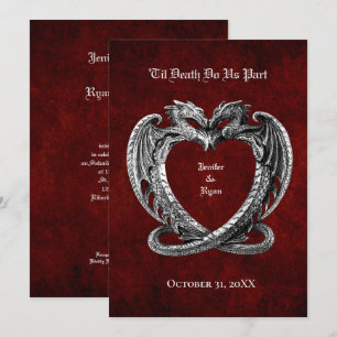 invitación de boda de Halloween