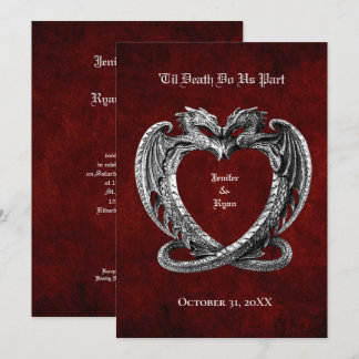 invitación de boda de Halloween