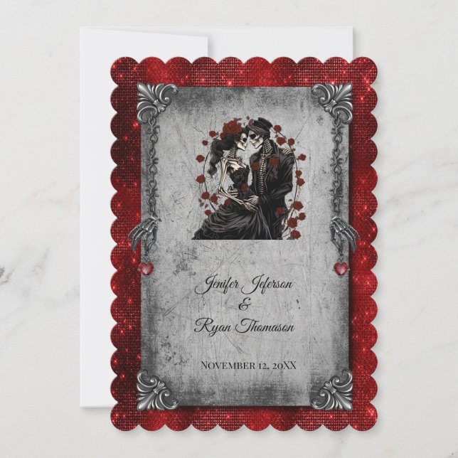 invitación de boda de halloween (Anverso)