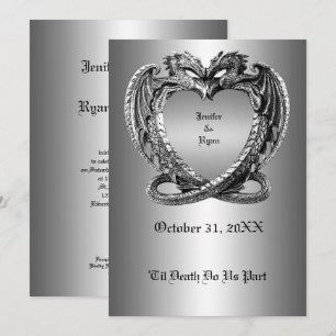 invitación de boda de Halloween