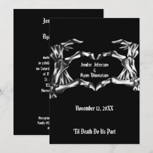 invitación de boda de Halloween