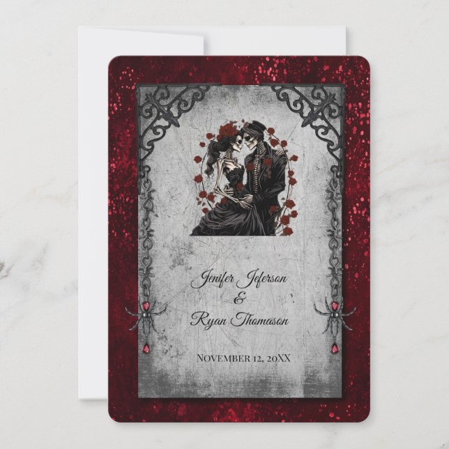 invitación de boda de halloween (Anverso)