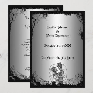 invitación de boda de Halloween