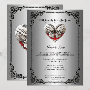 Invitación de boda de Halloween gótica