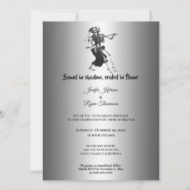 Invitación de boda de Halloween gótica