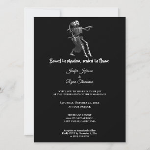 Invitación de boda de Halloween gótica