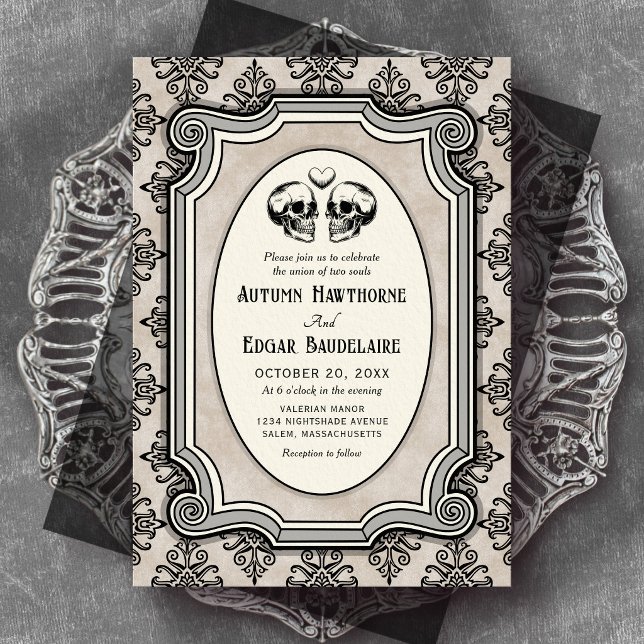 Invitación de boda de Halloween gótica (Subido por el creador)
