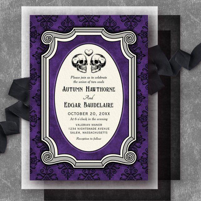 Invitación de boda de Halloween gótica (Subido por el creador)