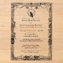 Invitación de Boda de Halloween Gótica Luna Victor