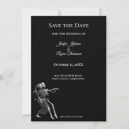 invitación de boda de Halloween gótica para guarda