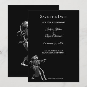 invitación de boda de Halloween gótica para guarda