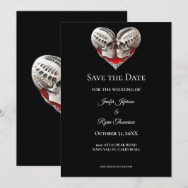 invitación de boda de Halloween gótica para guarda